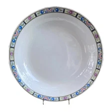 Steubenville China Bowls (2)  8" Gold Soup Rimmed VTG RARE PATTERN 2-26