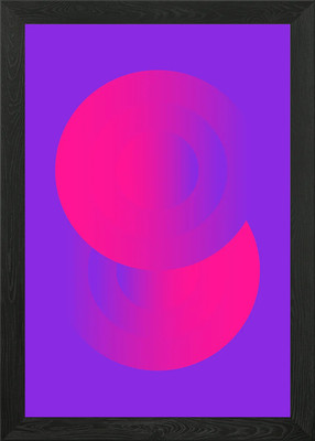 Kreis Farbverlauf minimal gerahmtes Wandbild Poster Leinwanddruck Bild