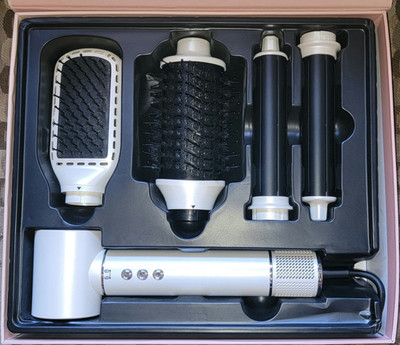 5 IN 1 Styling Comb Multi Styler with Attachments & Interchangeable Barrels