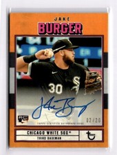 2022 Topps Brooklyn Collection JAKE BURGER RC AUTO ORANGE /20 AC-JBU WHITE SOX