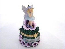 Tooth Keeper Hinged Box - Flower Fairy Pansies Tooth Keeper Trinket Box