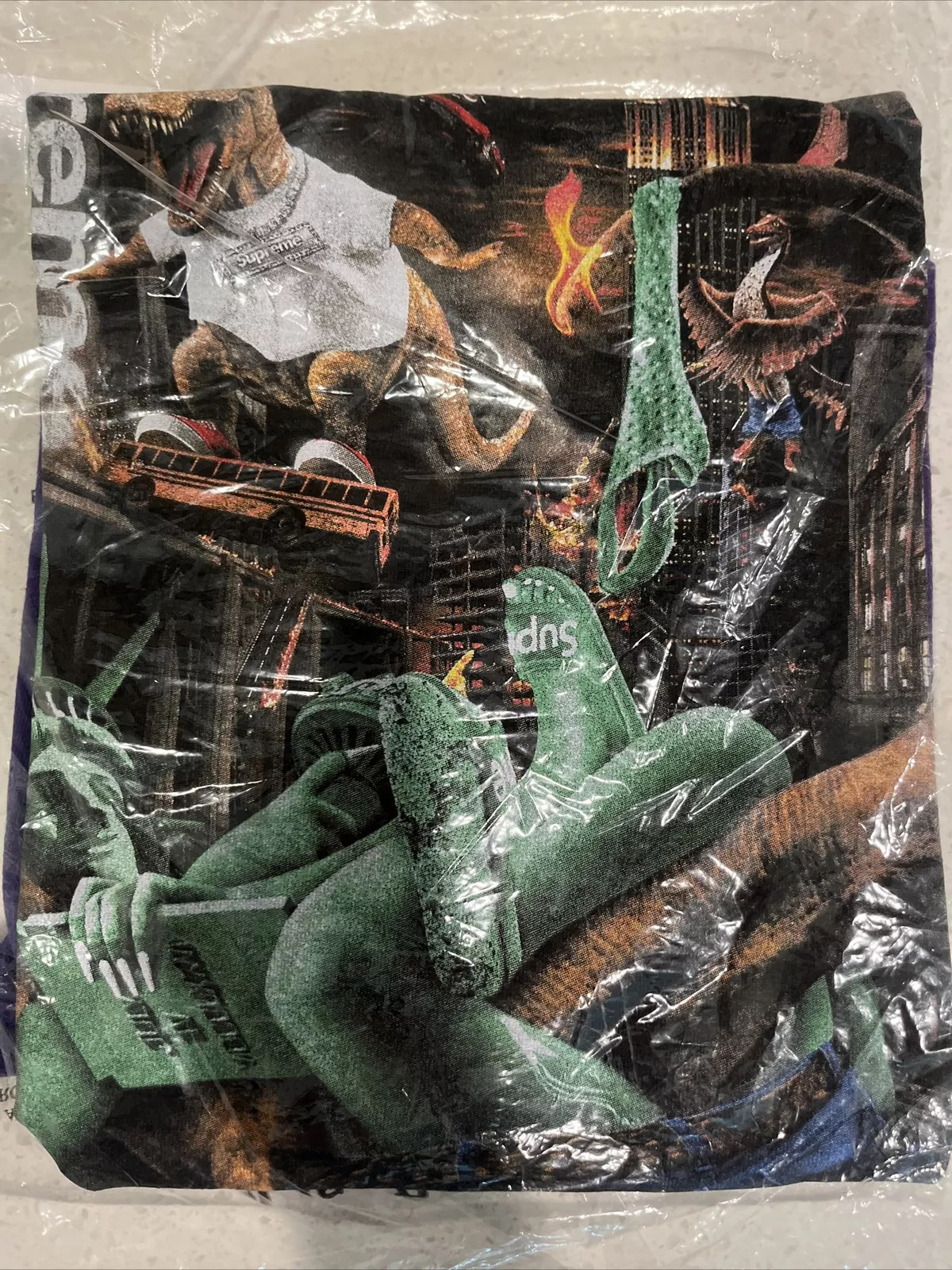 Supreme TRex Tee Purple SS23 Size Medium RARE AUTHENTIC New In Wrap ?