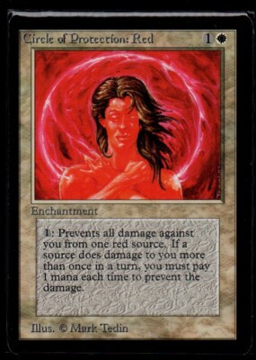 MRM ENGLISH Circle of Protection: Red NM MTG magic BETA
