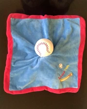 Baby Security Blanket Lovey Baseball Player SOUND Reversible Home Run Essential