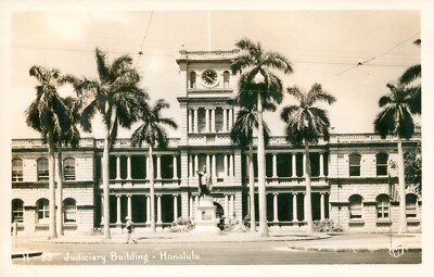 RPPC 1940 Ali iolani Hale, Five-0 HQ,  Honolulu, Hawaii by Kodak of Hawaii