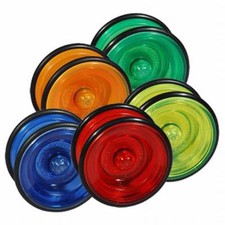 Henrys Yoyo Jojo Jo-Jo Lizard Gelb Verstellbare Halbschalen 50g Breit 34 mm
