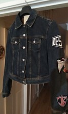 Unique Destroy John Richmond Cropped Denim Jacket Women Unisex Size 12 Vintage 