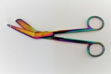Verbandsschere Pflasterschere OP-Schere Schere 18,5 cm rainbow mehrfarbig