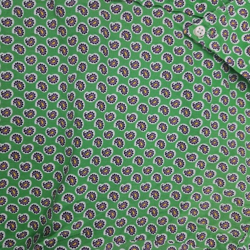 Polo Ralph Lauren Camicia Uomo Verde Medio Paisley Bottone Floreale Quadri Western - Foto 7 di 10