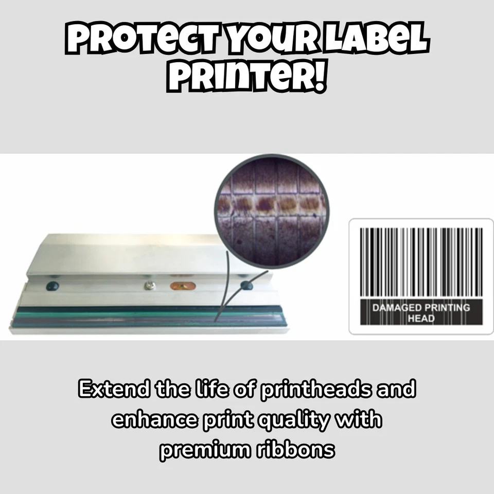 High Quality Thermal Transfer Ribbon 4 Inch X 984 Feet Black 6 Pack - Image 2 of 4