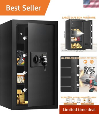 #ad 6.0 CU FT Fireproof Water Resistant Home Safe with Alarm and Combination Lock $227.99