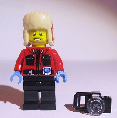 Lego Minifig Cty 0905 Arctic Photographer w Camera from 60191