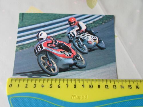 Angel NIETO Werner SCHMIED 1976 Motor Cycle Road Racing Postcard by Vanderhout  - Afbeelding 1 van 2