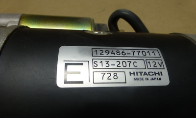 OEM GENUINE HITACHI 129486-77011 STARTER 12V S13-207C FOR YANMAR