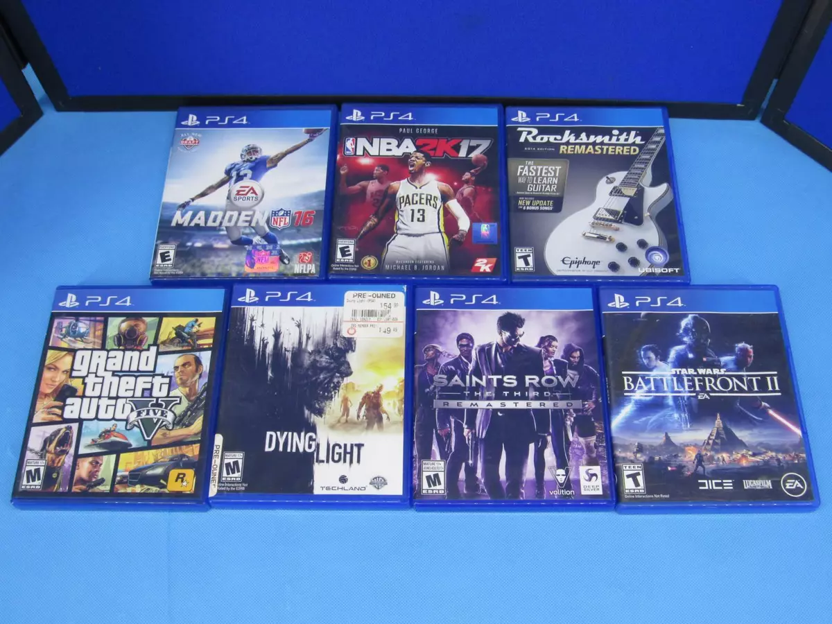 Lot of 6 PS4 Games Dying Light Saints Row GTA IV Battlefront Madden  Rocksmith