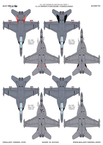 Galaxy 1/48 EA-18G Growler Anthology Part 2/1/4/6 Decal & Mask for Meng Model - Picture 19 of 46