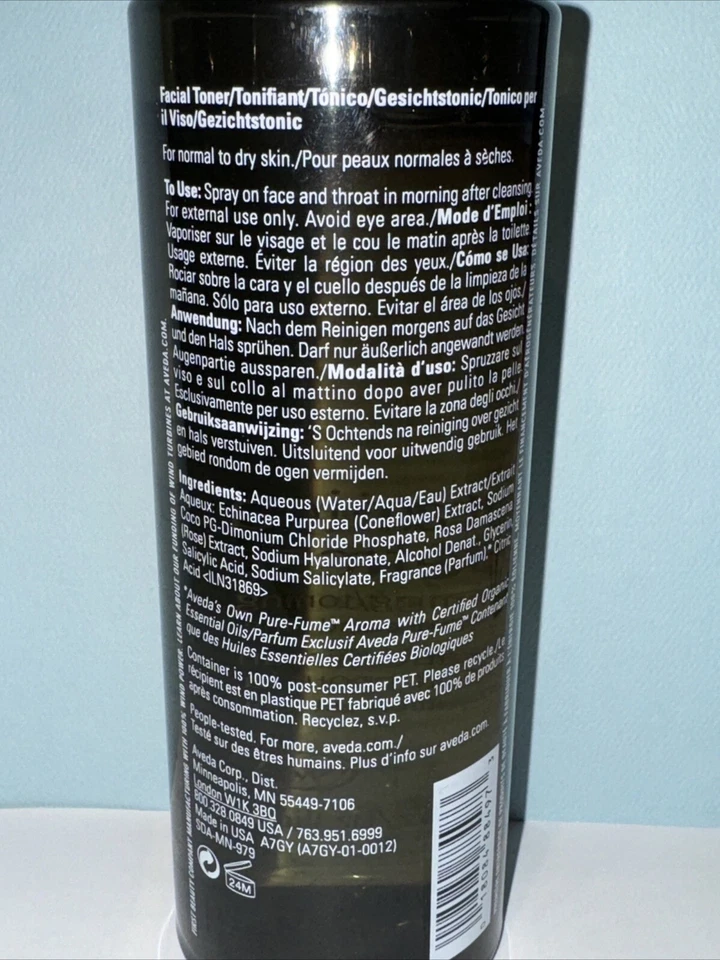Tónico agente tonificante reafirmante de la piel Aveda Botanical Kinetics 16,9 OZ ¡Raro! Foto 3 de 4