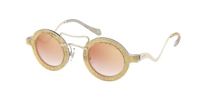 Miu Miu MU02VS 155AD2 39 Sunglasses Gradient Pink Mirror Pink