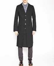 TRIPP NYC GOTH PUNK EMO GOTHIC JOKER BATMAN BLACK JACKET TRENCH COAT AF7412M