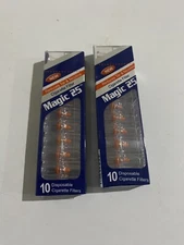 Lot of 2 Magic 25 (10 Per Pack) Cigarette Filter Travel Dispenser. New Ship Free