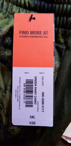 6XL NEW The Foundry Supply Co Mens Big Tall Quick Dry Shorts Elastic Waist Camo - Picture 4 of 11