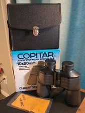 COPITAR CLICK STOP FOCUS 10X50 MM BINOCULARS MADE IN JAPAN VINTAGE SEE CLEARLY