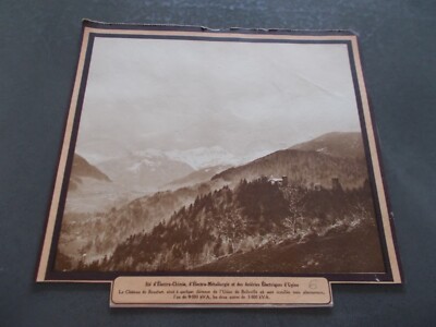 KLEBEBILD AUF PAPIER. ELEKTROMETALLURGIEFABRIK UND STAHLWERKE VON UGINE.