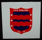 VINTAGE MILITARIA Collectible Tile USS ENGLAND CG-22 1960s VERY RARE FIND! — photo 1