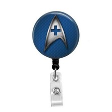 Star Trek, Medical Badge - Retractable Badge Holder - Badge Reel - Lanyards - St