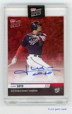 2019 Topps NOW CHROME Auto Juan Soto Nationals World Series Champions RED 10/10