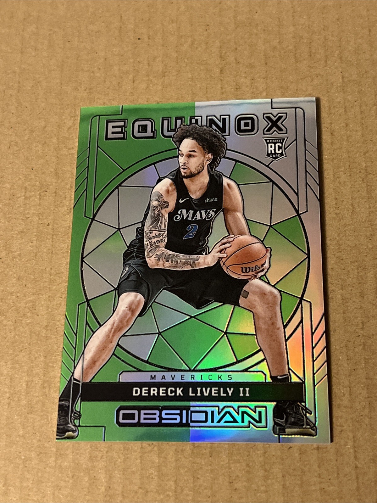 2023-24 Panini Obsidian Dereck Lively II Equinox Electric Etch Green RC /25 SSP