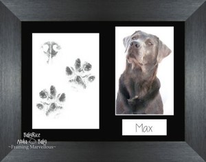 dog paw print photo frame