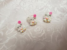 handmade hello Kitty Kids Fashion Jewelry Ring And Earrings ...ACM