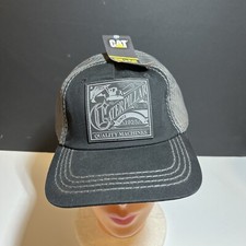 Caterpillar Since 1925 Quality Machines Twill Mesh Hat Cap Charcoal/Black NWT