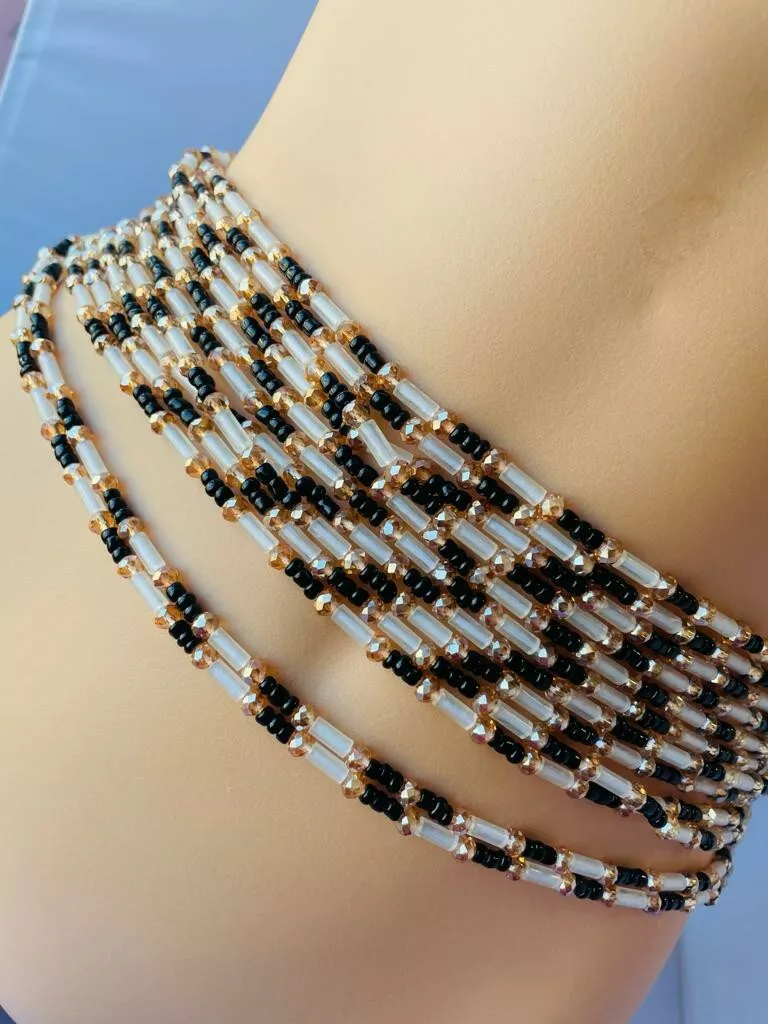 African waist online beads tie on