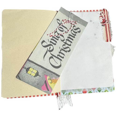 Christmas Santa Junk Journal Memory Diary 40 Pages 9x5” Tags Pocket Journal 6x3” - Picture 17 of 24