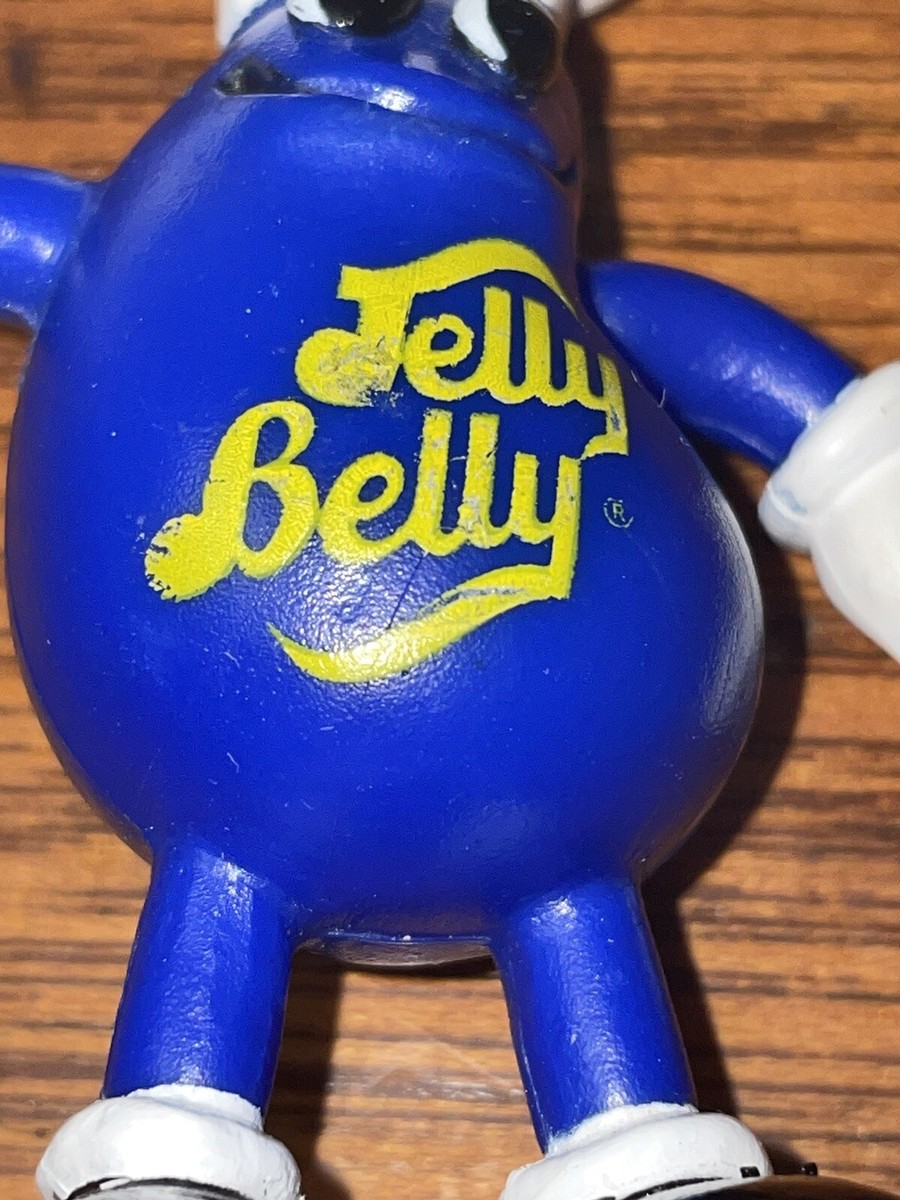 Vintage 1997 Blue Jelly Belly Keychain Jelly Bean Candy Figurine