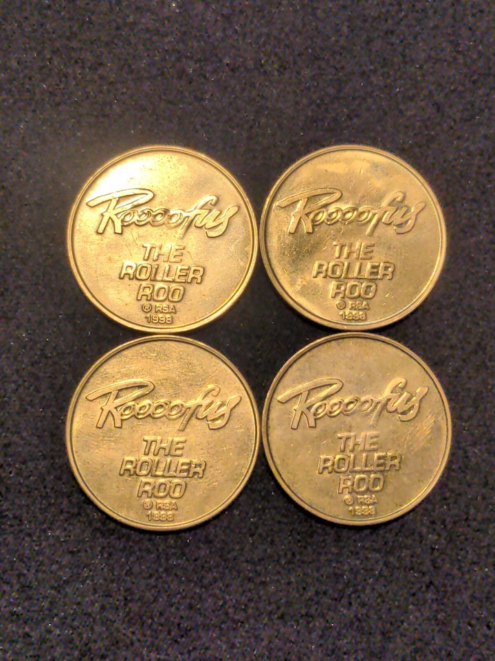 (4) Olympic Fun Center, Rooofus The Roller Roo Game Token- Hermitage ...