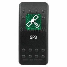 OTRATTW Carling Technologies Contura II Rocker Switch, GPS, GREEN LENS
