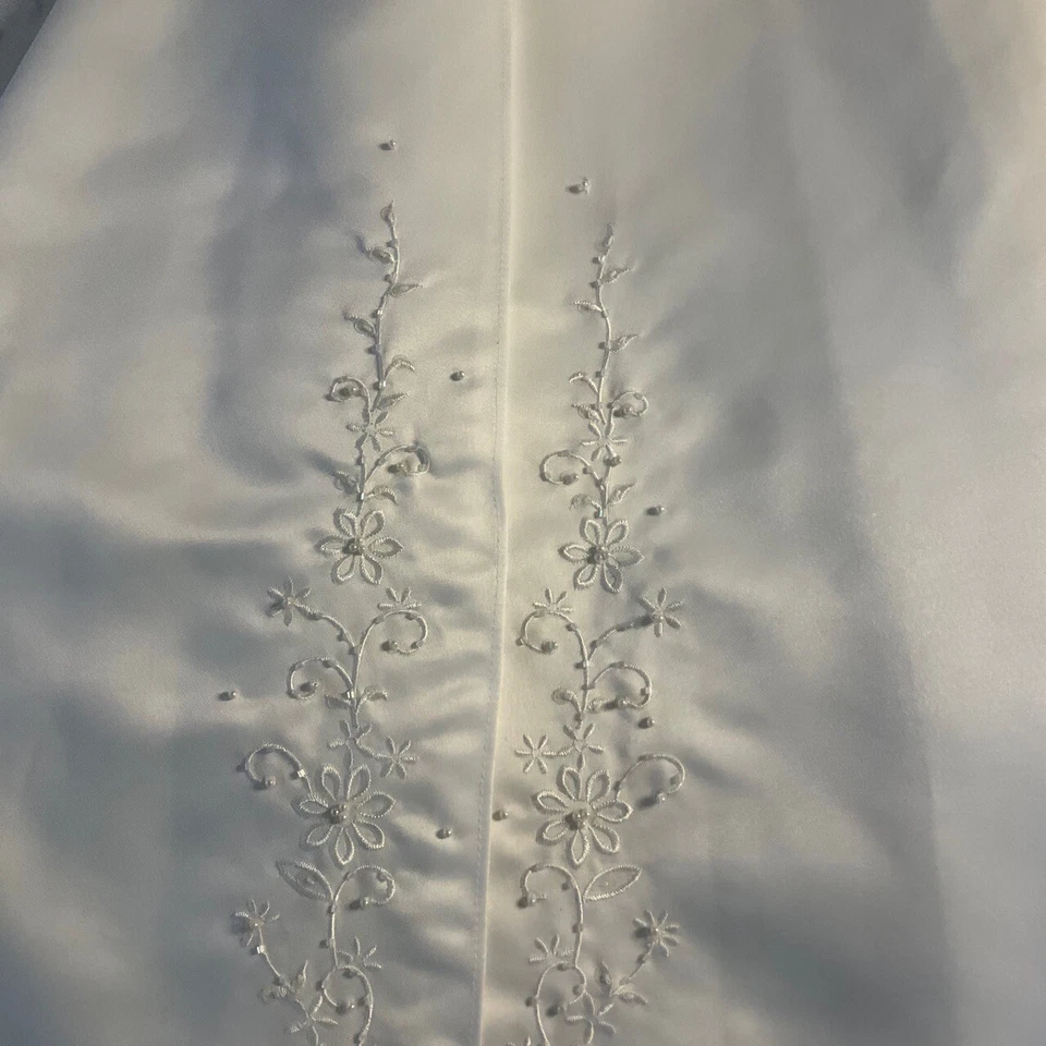 Vestido Lilly Niños Formal Blanco Bordado Espagueti Lazo Talla 8 Foto 2 de 4