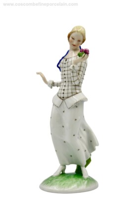 RAR Art Deco Augarten Porzellan Figur Erste Rosen Ida Schwetz-Lehmann