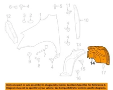 Chevrolet GM OEM-Front Fender Liner Inner Splash Shield Guard Left 22850701