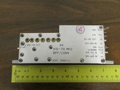 Eaton Aerospace EID 610-710 MHz BPF / Conv. A6  RF Microwave