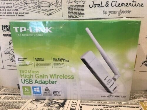 NEW SEALED TP-Link TL-WN722N (VERSION 1) 150Mbps High Gain Wireless USB Adapter - Picture 1 of 2
