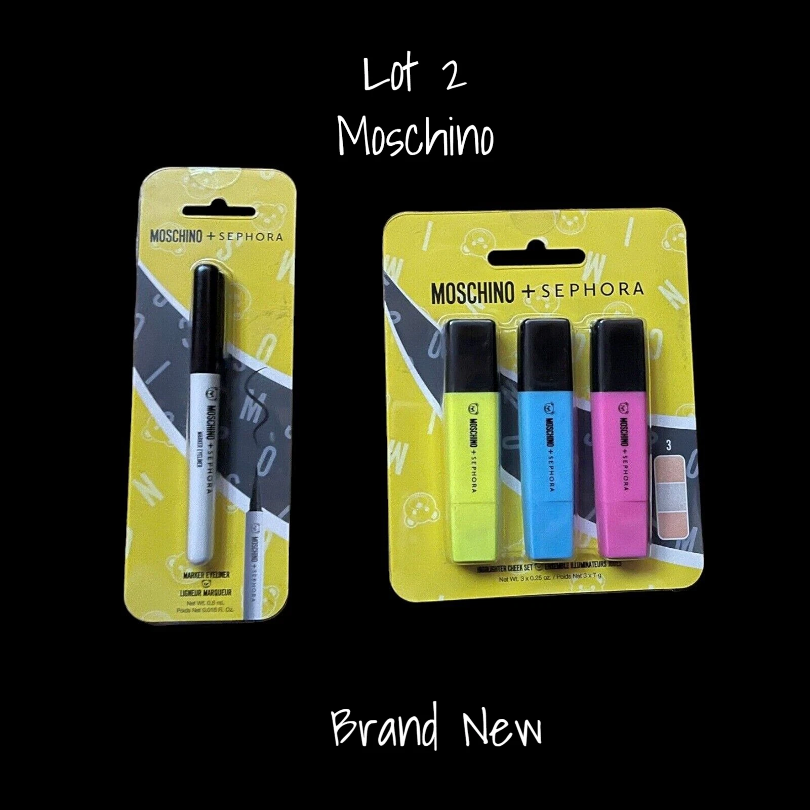 Moschino x Sephora Office Cheek Liquid Eyeliner Set - 2 New Makeup Products
