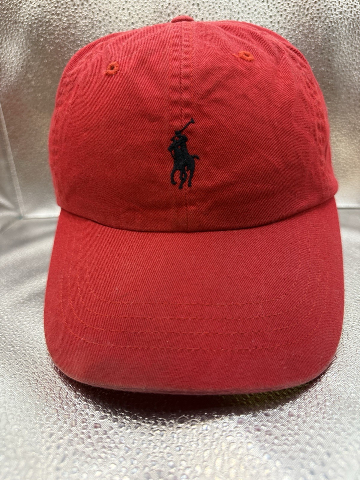 Cappello Polo Ralph Lauren vintage anni 90 rosso nero piccolo pony baseball papà strapback cap