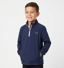 Puma Boys WindCell 1/4 Zip Windbreaker Jacket Navy Blue Size Small S 7 8