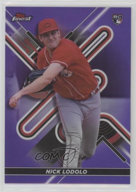 2022 Topps Finest Purple Refractor 25/250 Nick Lodolo #60 0nr3