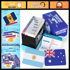 Geography Flash Cards Set - 290 Cards for 240...