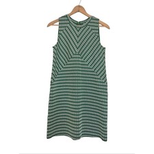 Maeve by Anthropologie Retro Stretch Seamed Geometric Shift Mini Dress Sz Med